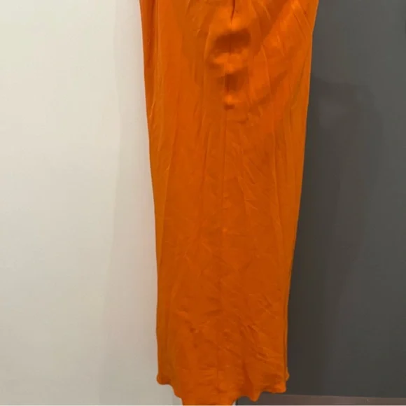 Reformation Maxi Dress Orange Vivi Cutout Halter size 6 - Picture 5 of 8